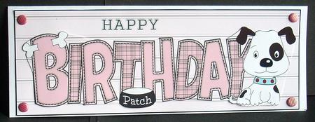 Patch the Dog Birthday Large Dl 3 by Joyce Watson