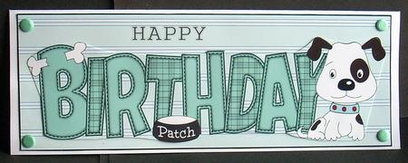 Patch the Dog Birthday Large Dl by Joyce Watson