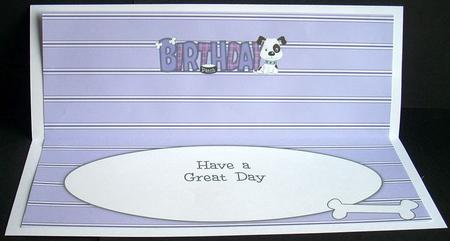 Patch the Dog Birthday Large Dl 2 Insert by Joyce Watson