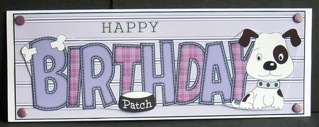 Patch the Dog Birthday Large Dl 2 by Joyce Watson