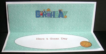 Basketball Birthday Large Dl Insert by Joyce Watson