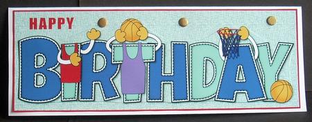 Basketball Birthday Large Dl by Joyce Watson