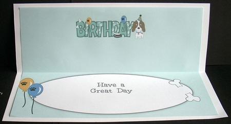 Kosmo the Dog Balloons Birthday Large Dl 2 Insert by Joyce Watson