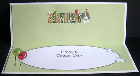 Kosmo the Dog Balloons Birthday Large Dl Insert by Joyce Watson