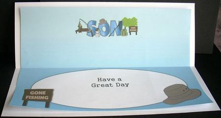 Fishing Son Large Dl Insert by Joyce Watson