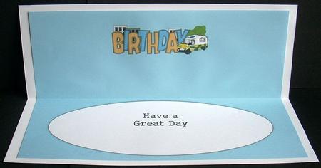 Ambulance Birthday Large Dl Insert by Joyce Watson