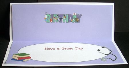 Medical Birthday Large Dl Insert by Joyce Watson