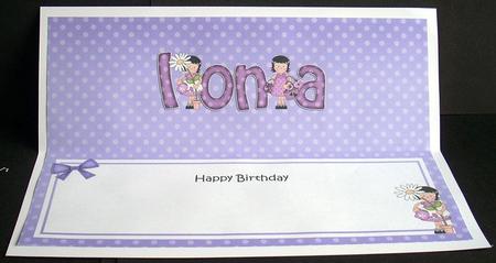 Girlz Birthday Iona Large Dl Matching Large Dl Insert by Joyce Watson