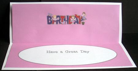 Little Fairies Birthday Large Dl Insert by Joyce Watson