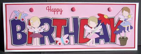 Little Fairies Birthday Large Dl by Joyce Watson