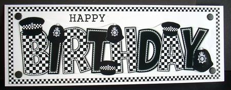 Police Hats Birthday Large Dl by Joyce Watson
