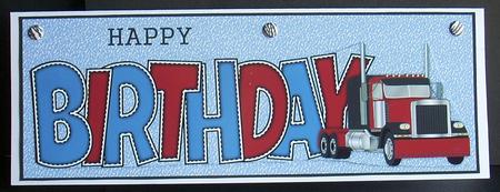Truck Birthday Large Dl by Joyce Watson