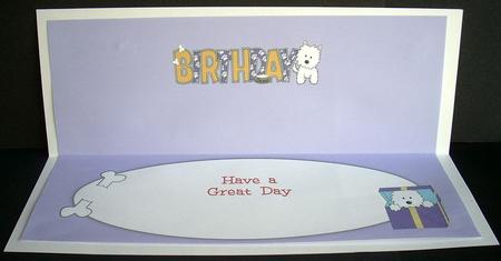 Jazz the Dog Birthday Large Dl 2 Insert by Joyce Watson