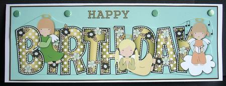 Little Angels Birthday Large Dl by Joyce Watson