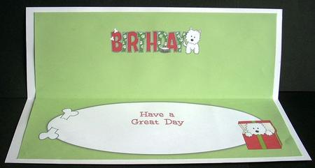 Jazz the Dog Birthday Large Dl Insert by Joyce Watson