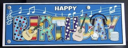Music Birthday Large Dl by Joyce Watson