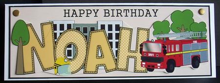 Fire Engine Noah Large Dl by Joyce Watson