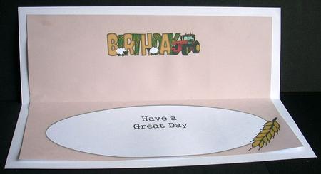 Country Life Birthday Large Dl Insert by Joyce Watson