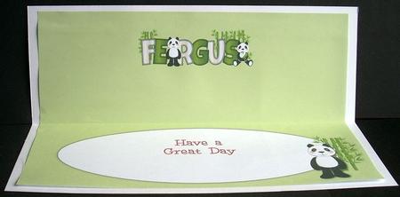 Cute Pandas Fergus Large Dl Insert by Joyce Watson