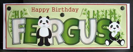 Cute Pandas Fergus Large Dl by Joyce Watson