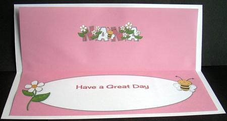 Flowers and Bees Nana Large Dl Insert by Joyce Watson