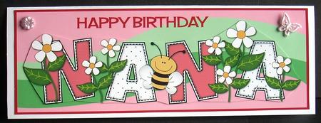 Flowers and Bees Nana Large Dl by Joyce Watson