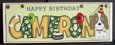 Kosmo the Dog Balloons Cameron Large Dl by Joyce Watson