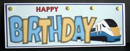 Train Birthday Large Dl by Joyce Watson