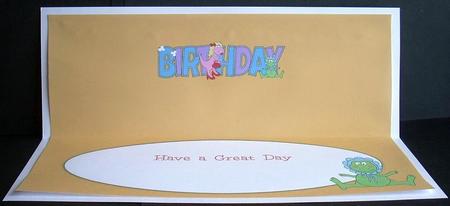 Funny Dinosaurs Birthday Large Dl Insert by Joyce Watson