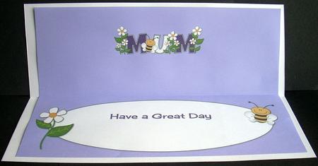 Flowers and Bees Mum Large Dl Insert by Joyce Watson