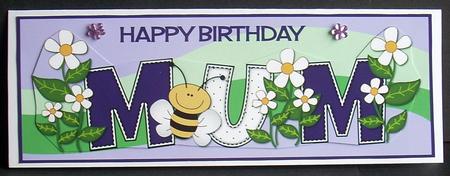 Flowers and Bees Mum Large Dl by Joyce Watson