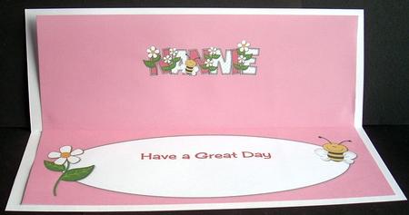 Flowers and Bees Nannie Large Dl Insert by Joyce Watson