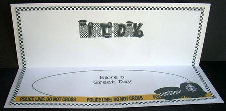 Police Hats Birthday Large Dl Insert by Joyce Watson