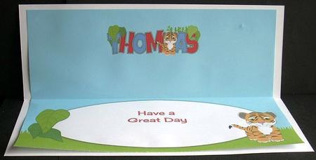 Cute Tiger Thomas Large Dl Insert by Joyce Watson