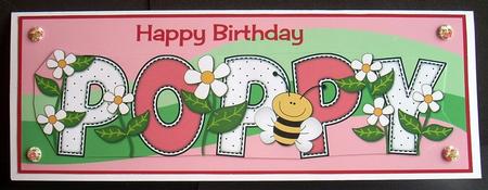 Flowers and Bees Poppy Large Dl by Joyce Watson