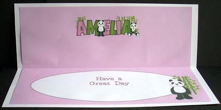 Cute Pandas Amelia Large Dl Insert by Joyce Watson