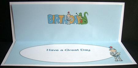 Little Knight Birthday Large Dl Insert by Joyce Watson