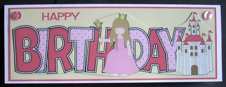 Little Princess Birthday Large Dl by Joyce Watson