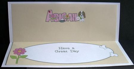 Kosmo the Dog Abigail Large Dl Insert by Joyce Watson