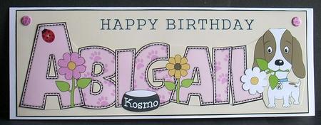 Kosmo the Dog Abigail Large Dl by Joyce Watson
