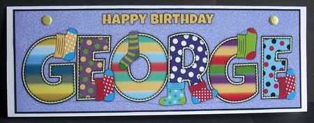 Socks George Large Dl by Joyce Watson