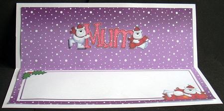 Xmas Mum Polar Bears Matching Large Dl Insert by Joyce Watson