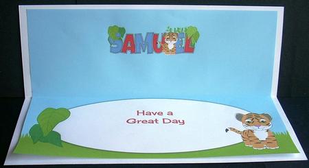 Cute Tiger Samuel Large Dl Insert by Joyce Watson