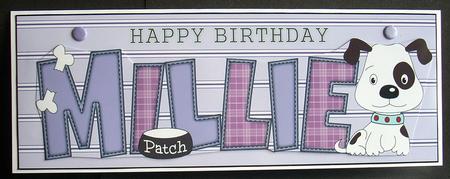 Patch the Dog Millie Large Dl 2 by Joyce Watson