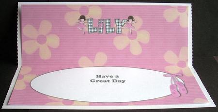 Ballerinas Lily Large Dl Insert by Joyce Watson