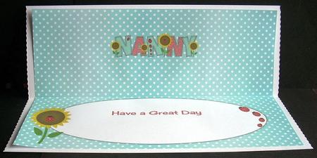 Sunflowers and Ladybirds Nanny Large Dl Insert by Joyce Watson