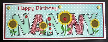 Sunflowers and Ladybirds Nanny Large Dl by Joyce Watson