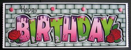 Graffiti for Girls Birthday Large Dl by Joyce Watson