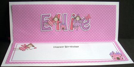 Birthday Ellie Fairy Matching Large Dl Insert by Joyce Watson