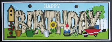 Gardening Birthday Large Dl by Joyce Watson